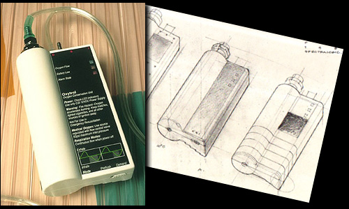 Oxytrol Oxygen Conservation Device and original concept sketch