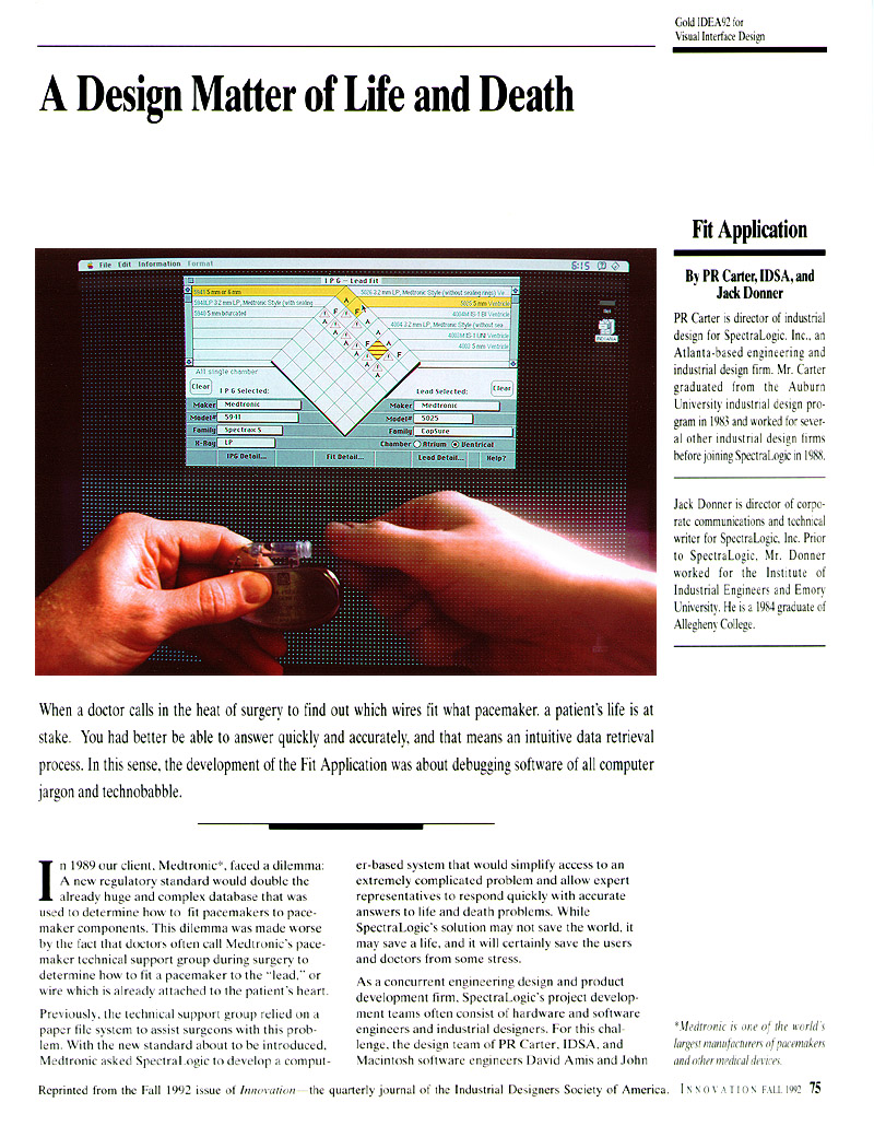 Innovation Magazine Article Page 1