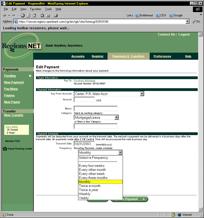 S1 Consumer Suite as branded by Regions Bank